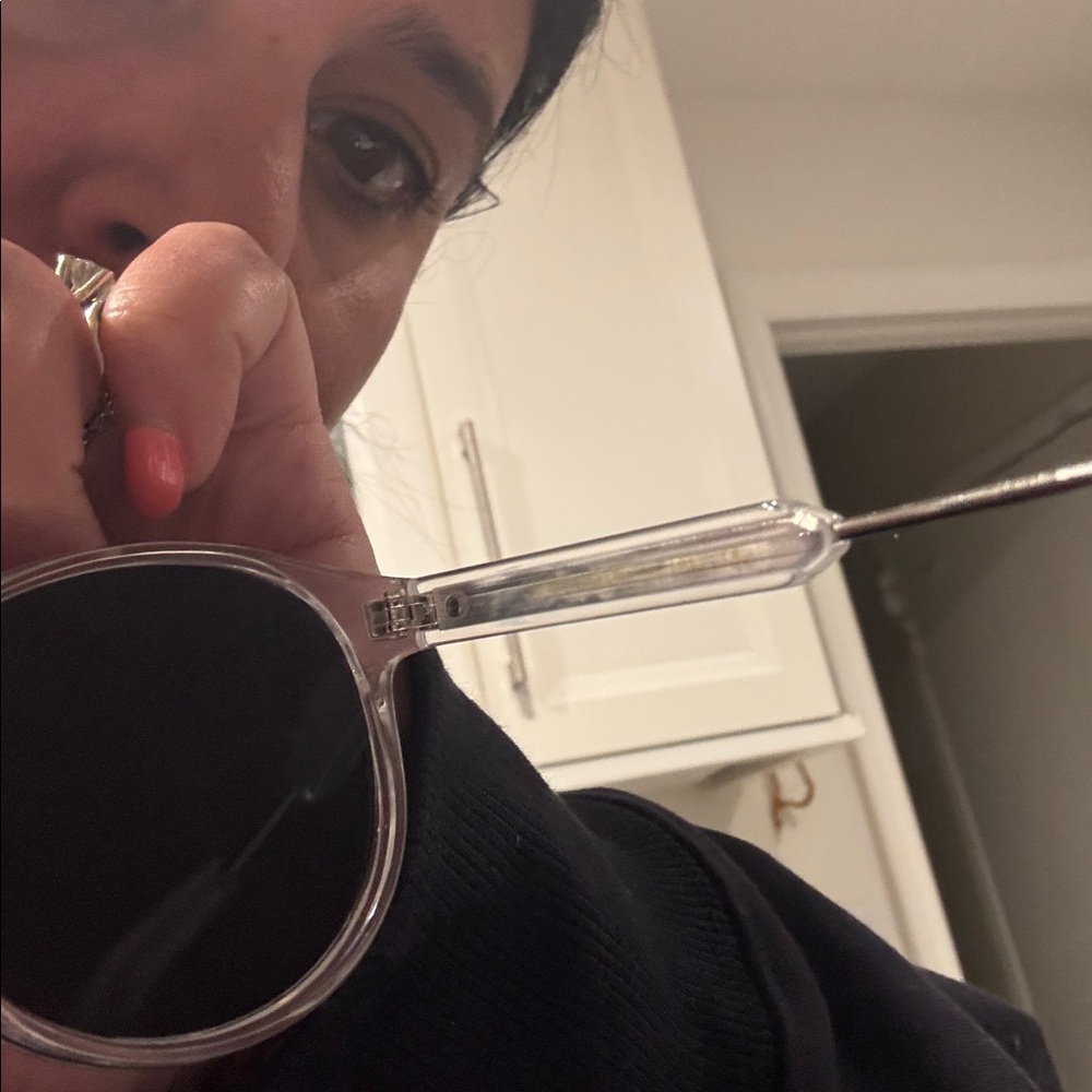 Gucci Clear Frame Sunglasses with Silver Lenses - Picture 3 of 4